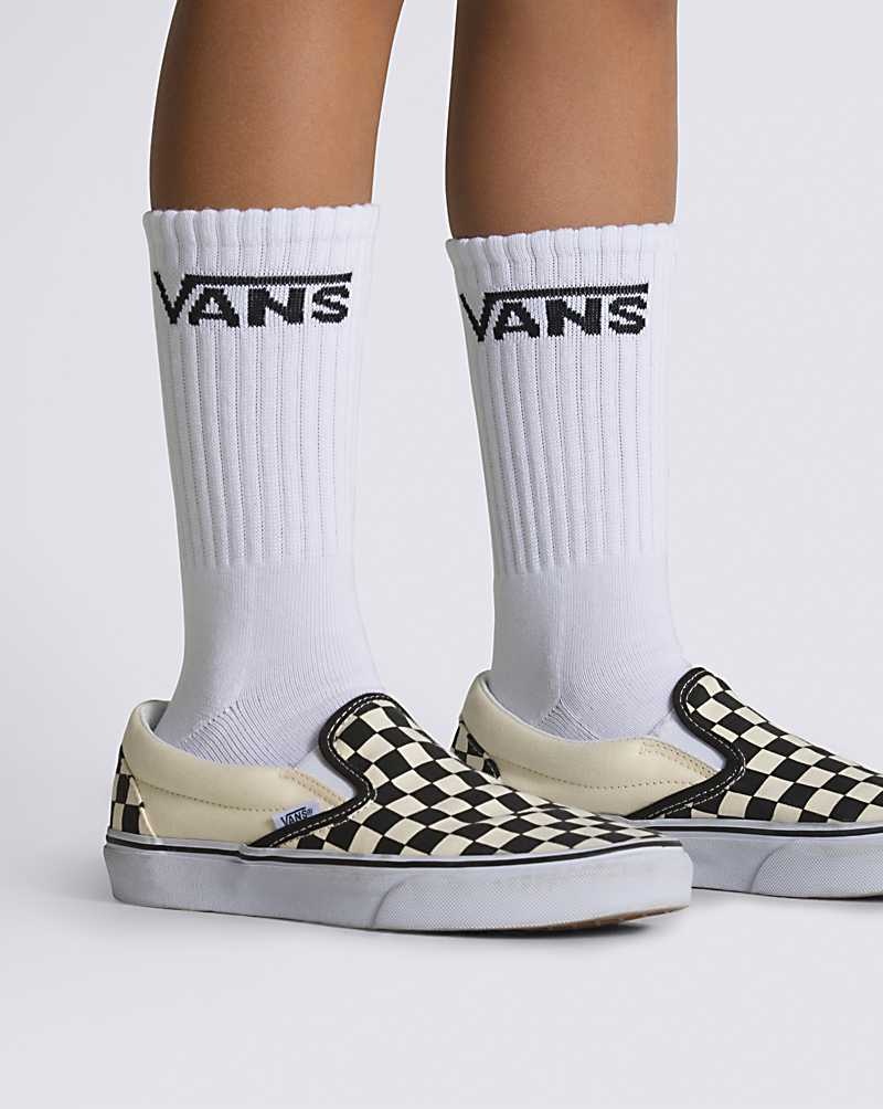 Vans Classic Crew 3-Pack Çorap Çocuk Beyaz | Türkiye LAS045792