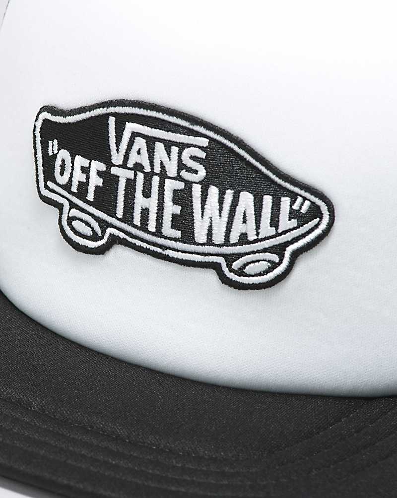 Vans Classic Patch Trucker Şapkalar Erkek Beyaz Siyah | Türkiye UXP120935