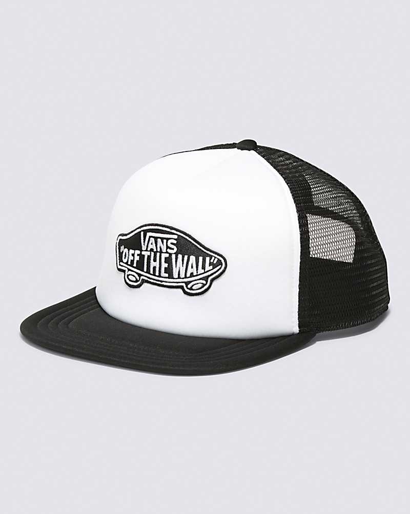 Vans Classic Patch Trucker Şapkalar Erkek Beyaz Siyah | Türkiye UXP120935