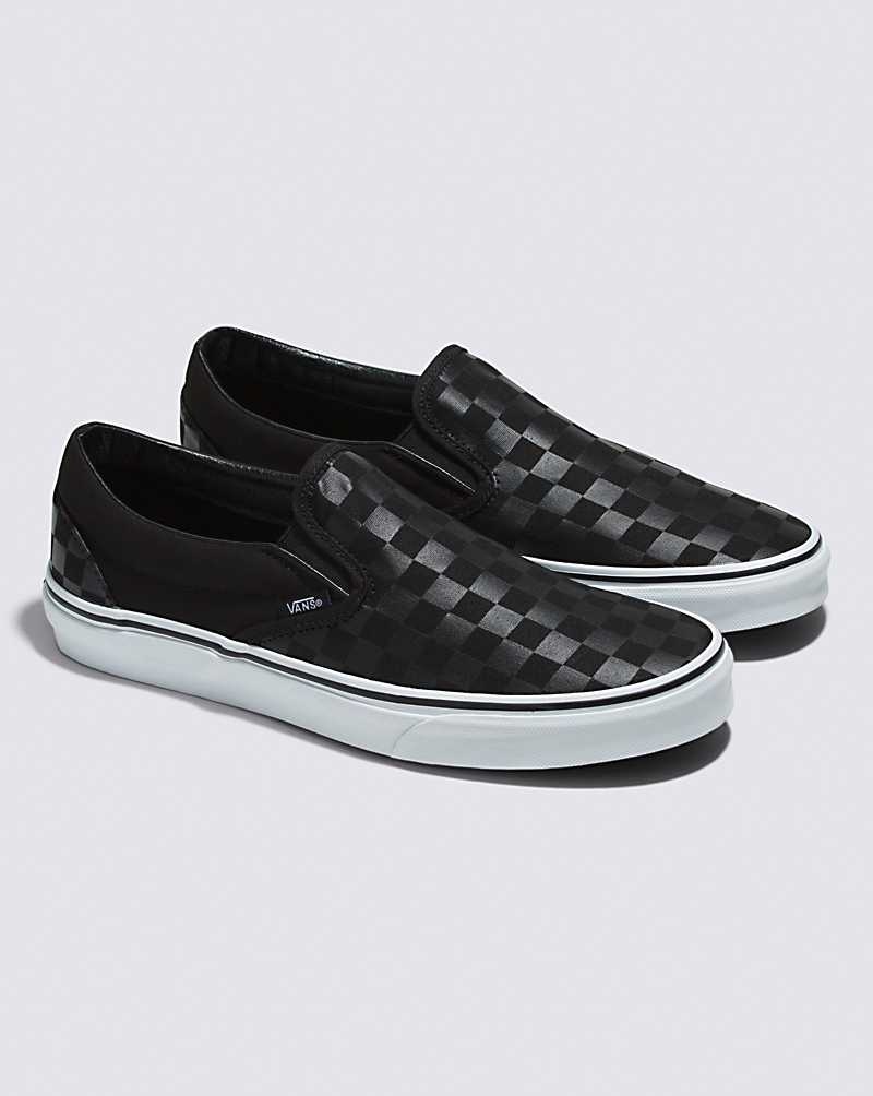 Vans Classic Slip-On Checkerboard Ayakkabı Erkek Siyah | Türkiye DBR472901