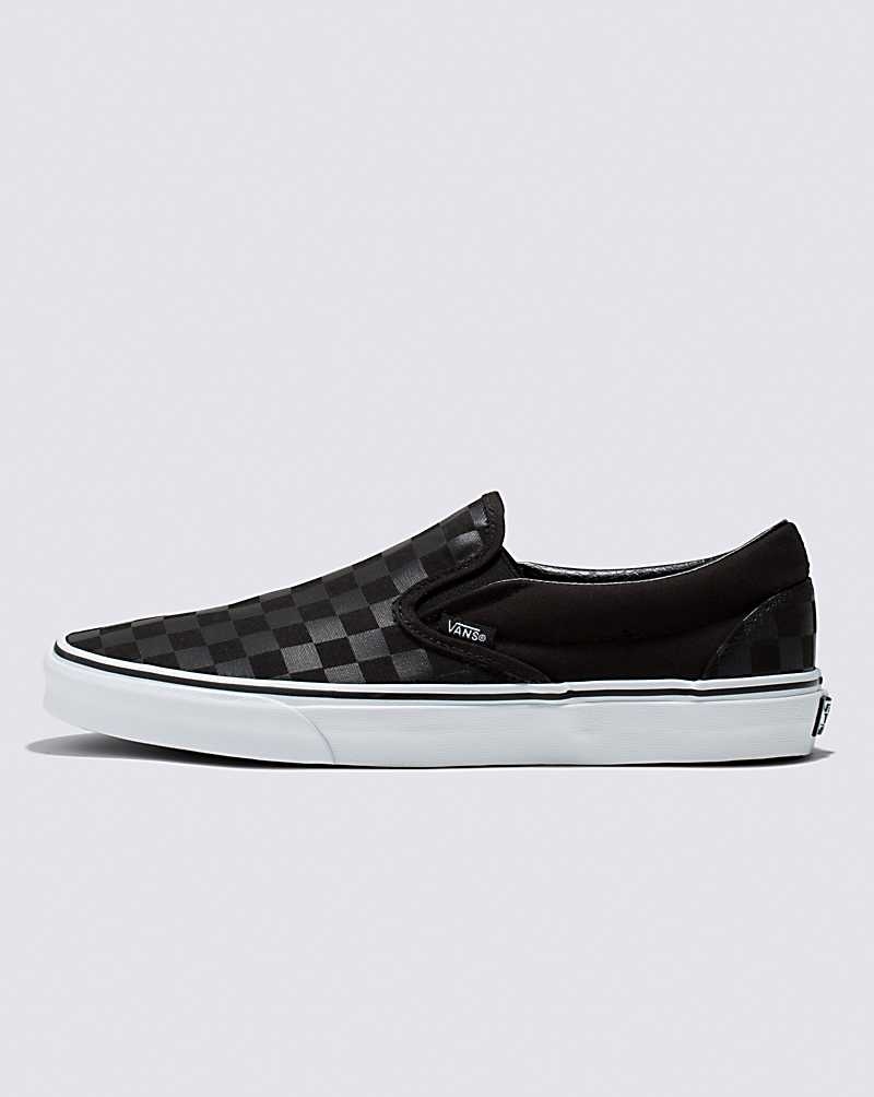 Vans Classic Slip-On Checkerboard Ayakkabı Erkek Siyah | Türkiye DBR472901