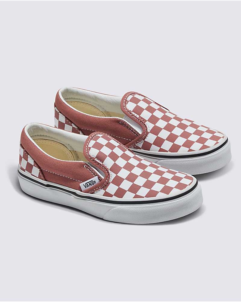 Vans Classic Slip-On Checkerboard Ayakkabı Çocuk Pembe | Türkiye CTK376249