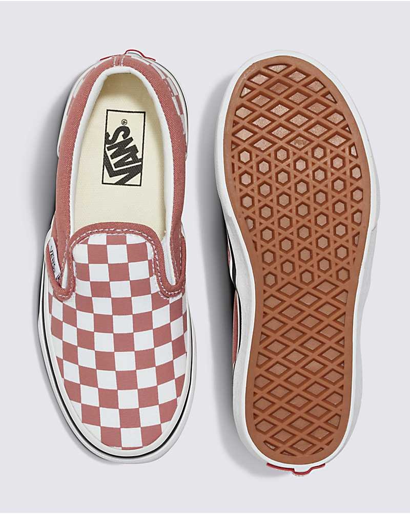 Vans Classic Slip-On Checkerboard Ayakkabı Çocuk Pembe | Türkiye CTK376249