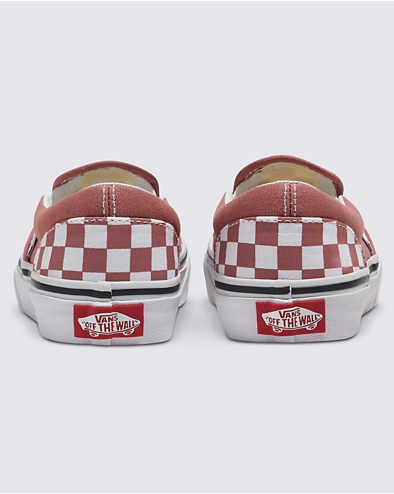 Vans Classic Slip-On Checkerboard Ayakkabı Çocuk Pembe | Türkiye CTK376249