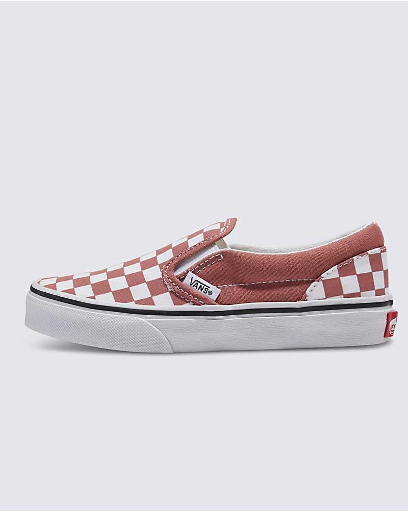 Vans Classic Slip-On Checkerboard Ayakkabı Çocuk Pembe | Türkiye CTK376249