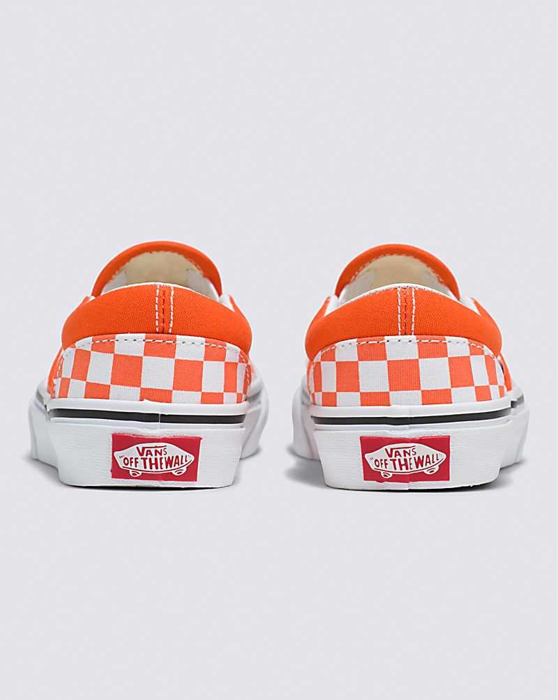 Vans Classic Slip-On Checkerboard Ayakkabı Çocuk Kırmızı Turuncu | Türkiye ORX736109