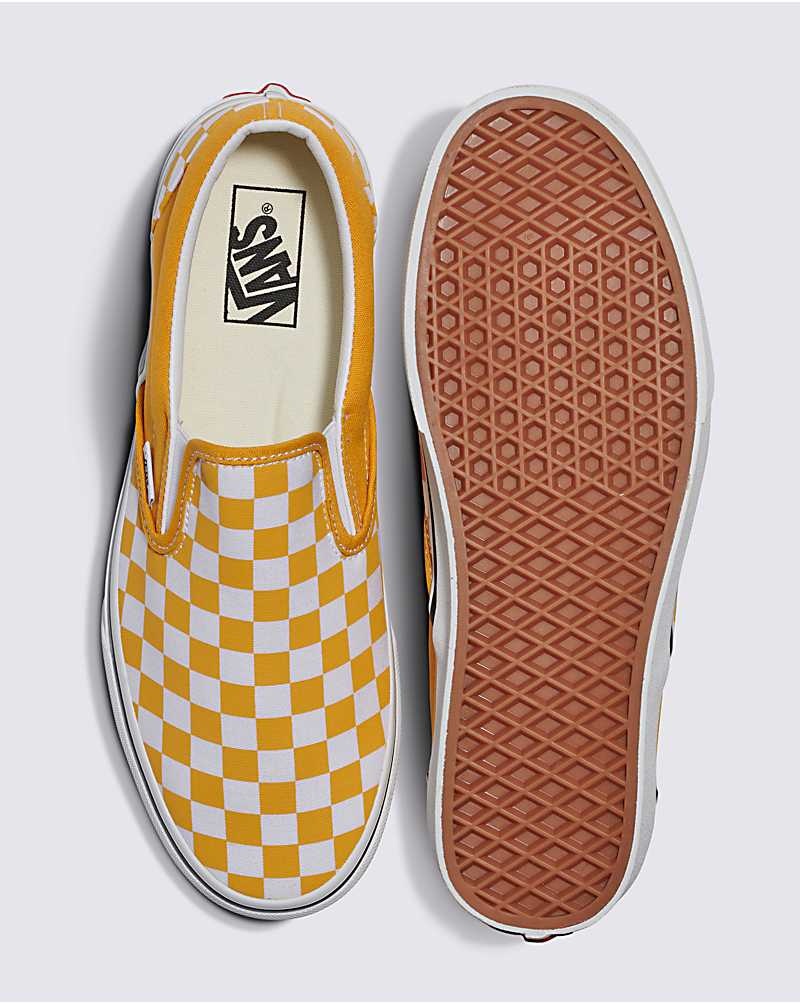 Vans Classic Slip-On Checkerboard Ayakkabı Kadın Sarı | Türkiye MAN542360