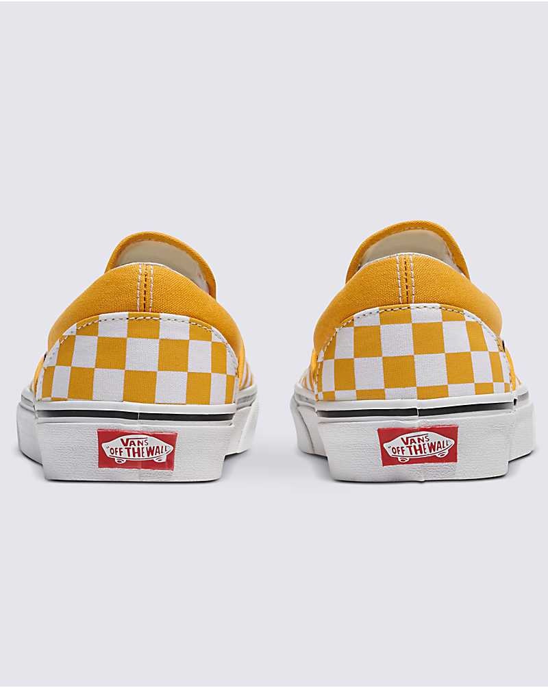 Vans Classic Slip-On Checkerboard Ayakkabı Kadın Sarı | Türkiye MAN542360