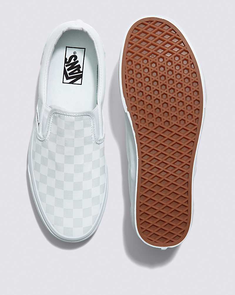 Vans Classic Slip-On Checkerboard Ayakkabı Kadın Beyaz | Türkiye XDR763540