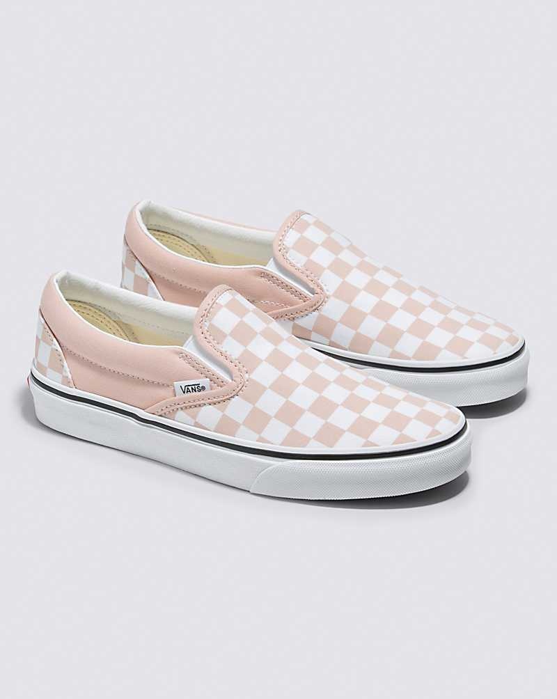 Vans Classic Slip-On Checkerboard Ayakkabı Kadın Pembe | Türkiye EKS501328