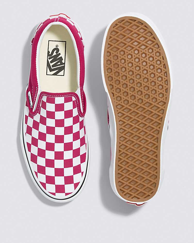 Vans Classic Slip-On Checkerboard Ayakkabı Kadın Kırmızı | Türkiye TRZ953172