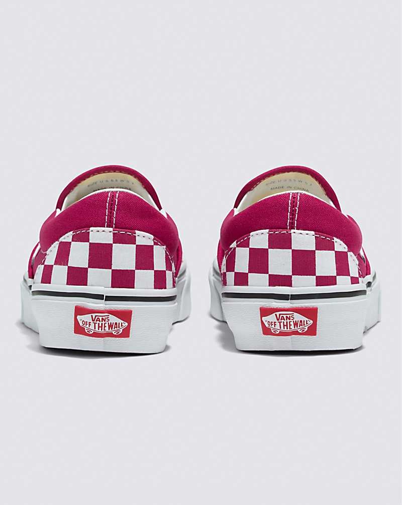 Vans Classic Slip-On Checkerboard Ayakkabı Kadın Kırmızı | Türkiye TRZ953172