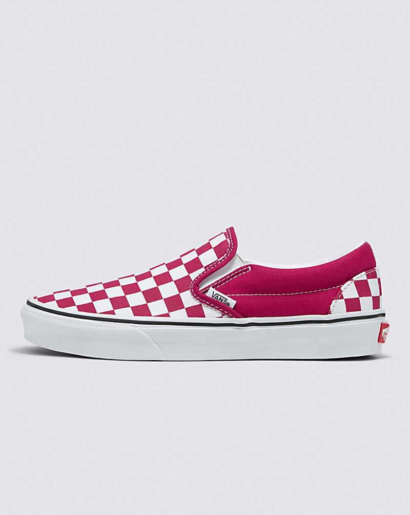 Vans Classic Slip-On Checkerboard Ayakkabı Kadın Kırmızı | Türkiye TRZ953172