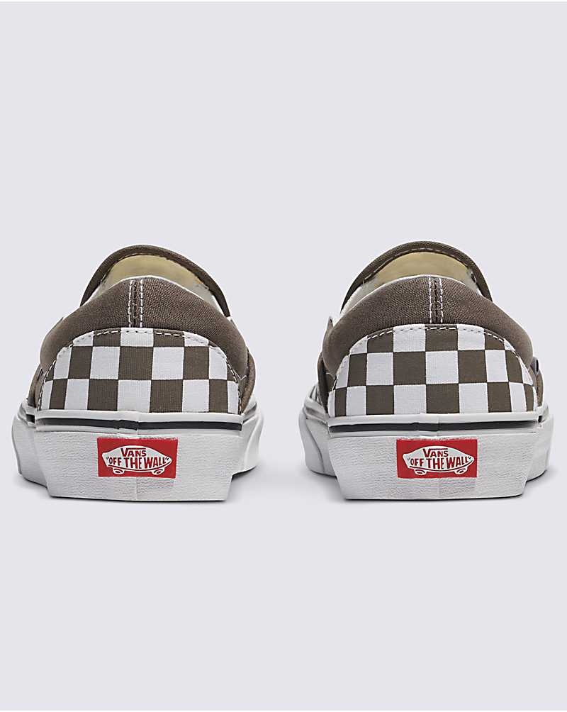 Vans Classic Slip-On Checkerboard Ayakkabı Kadın Haki | Türkiye BGC746518