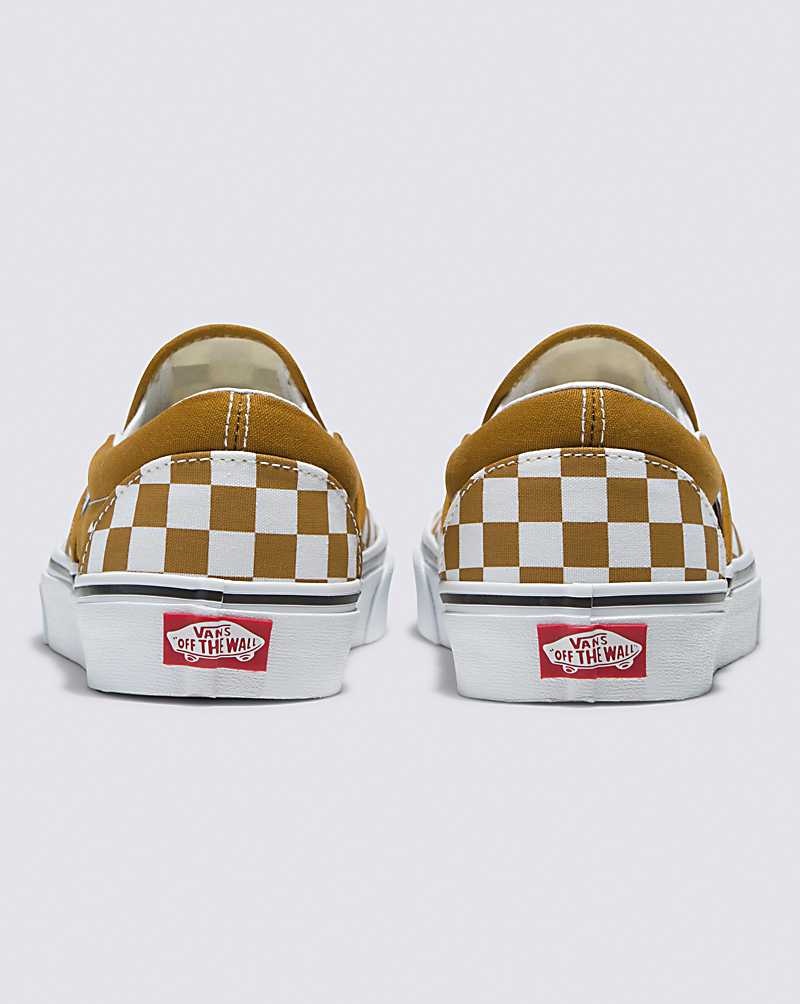 Vans Classic Slip-On Checkerboard Ayakkabı Kadın Kahverengi | Türkiye HFM145962