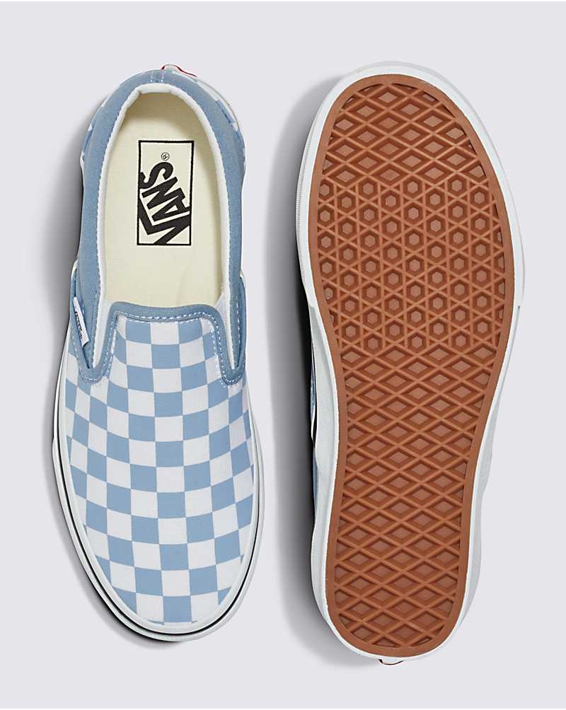 Vans Classic Slip-On Checkerboard Ayakkabı Kadın Mavi | Türkiye OQD296384