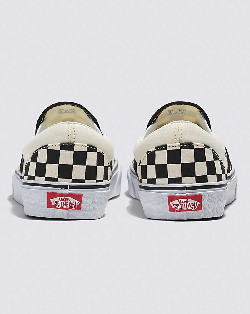 Vans Classic Slip-On Checkerboard Ayakkabı Kadın Siyah Beyaz | Türkiye VLW376049