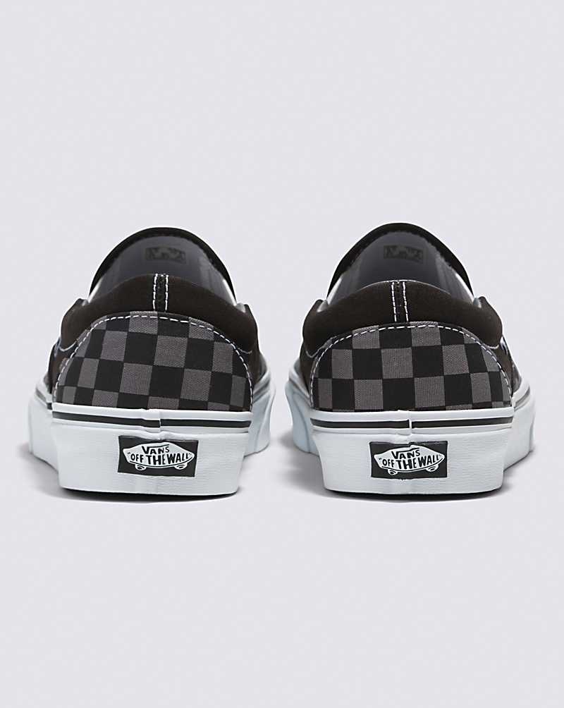 Vans Classic Slip-On Checkerboard Ayakkabı Kadın Siyah Gri | Türkiye YUA406832