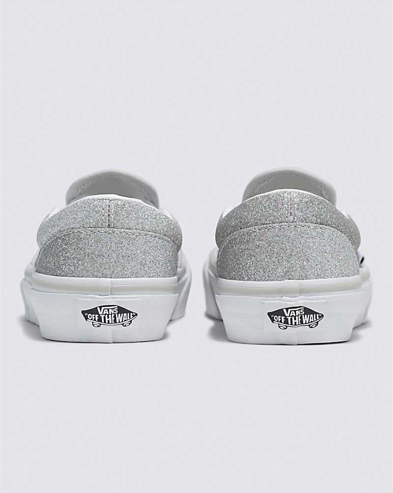 Vans Classic Slip-On Glitter Ayakkabı Çocuk Gümüş | Türkiye KCD196328