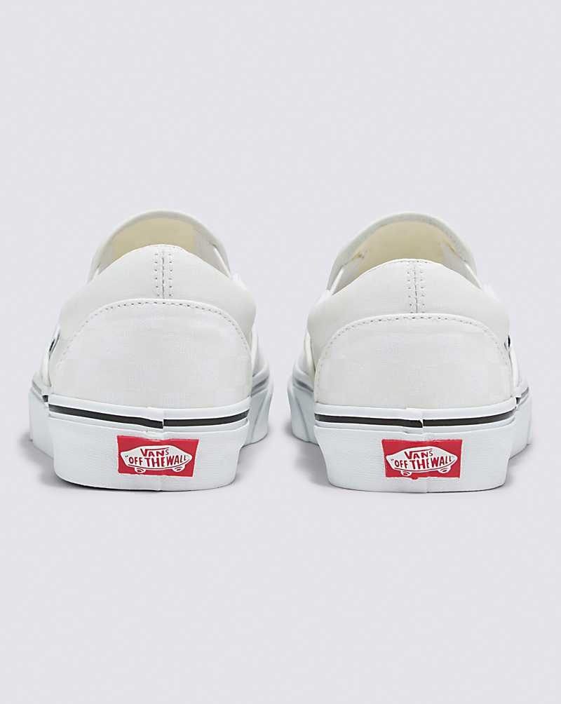 Vans Classic Slip-On Glow Checkerboard Ayakkabı Kadın Beyaz | Türkiye HQW627541