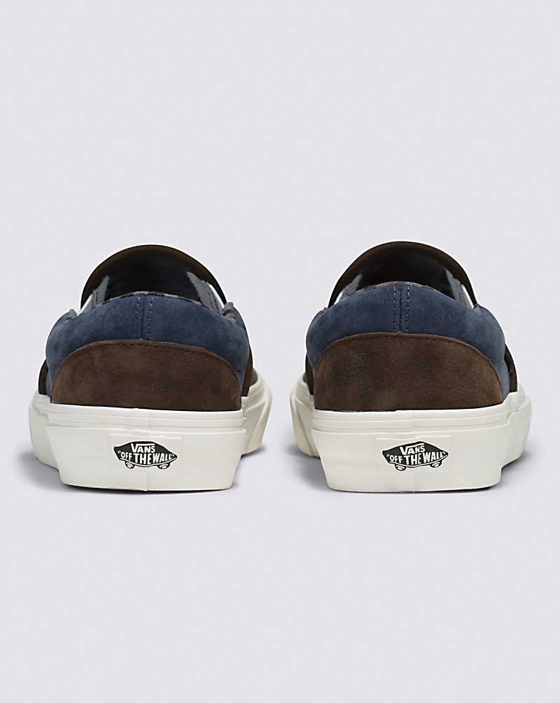 Vans Classic Slip-On Pig Süet Ayakkabı Kadın Kahverengi Lacivert | Türkiye WVU137826