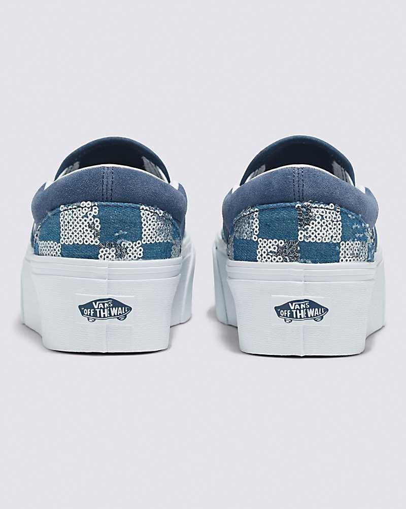 Vans Classic Slip-On Stackform Ayakkabı Kadın Indigo | Türkiye VNT257409