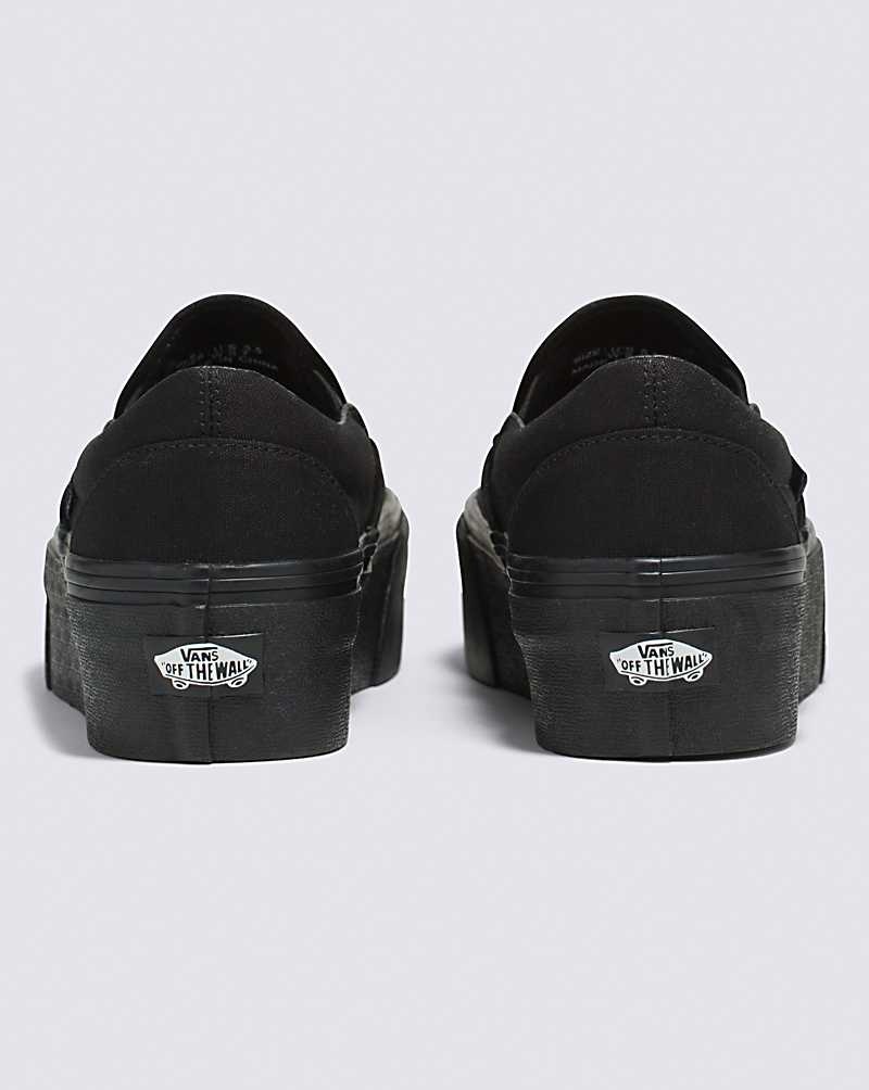 Vans Classic Slip-On Stackform Kanvas Ayakkabı Kadın Siyah | Türkiye QHX568721