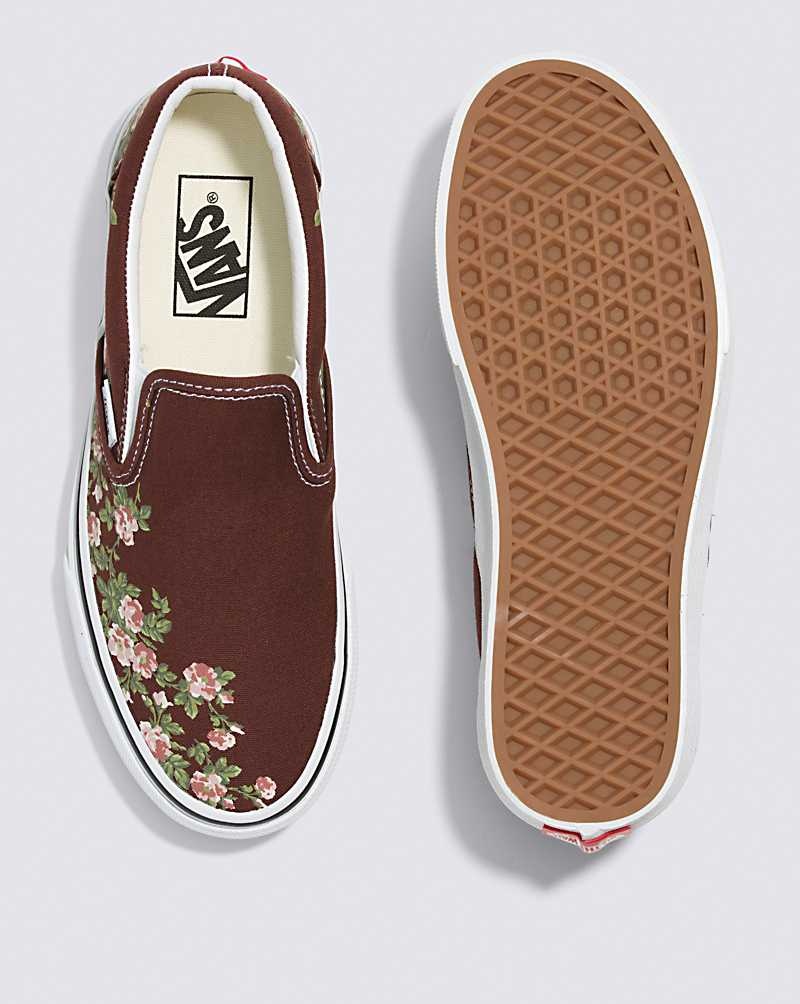 Vans Classic Slip-On Wallflower Floral Ayakkabı Kadın Çikolata | Türkiye WAL594671