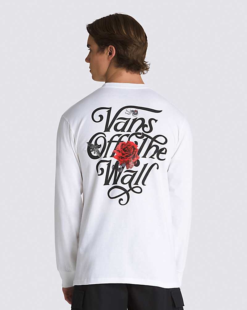 Vans Composite Rose Long Sleeve Tişört Erkek Beyaz | Türkiye HGC416025