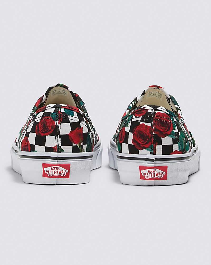 Vans Customs Checkerboard Roses Authentic Ayakkabı Erkek Renkli | Türkiye EYW805317