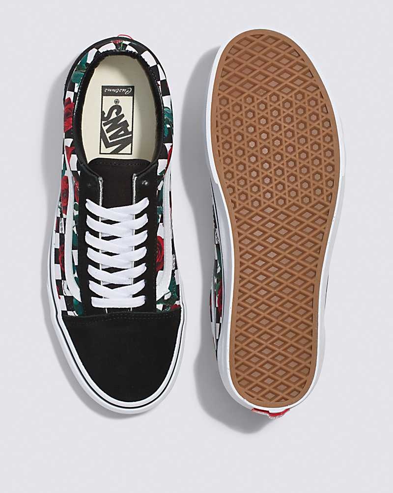 Vans Customs Checkerboard Roses Old Skool Ayakkabı Erkek Renkli | Türkiye XCS617329