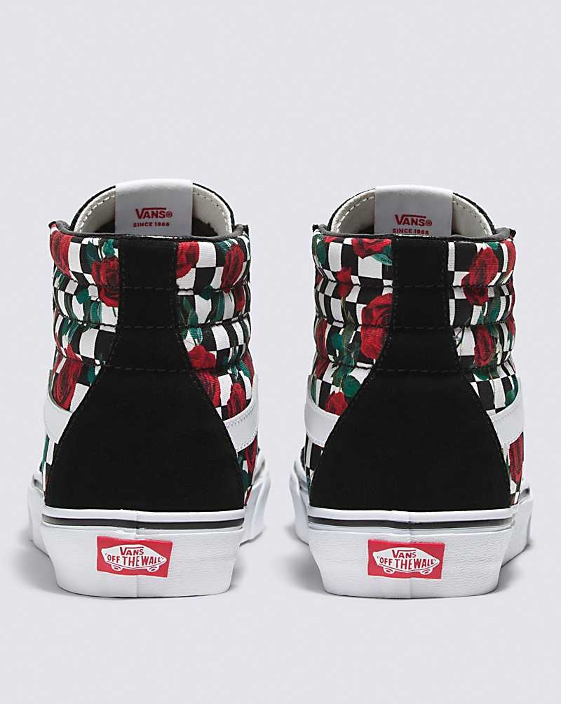 Vans Customs Checkerboard Roses Sk8-Hi Ayakkabı Erkek Renkli | Türkiye BGD864703