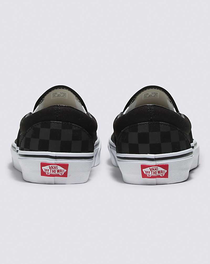 Vans Customs Checkerboard Slip-On Geniş Ayakkabı Erkek Siyah | Türkiye NUC916427