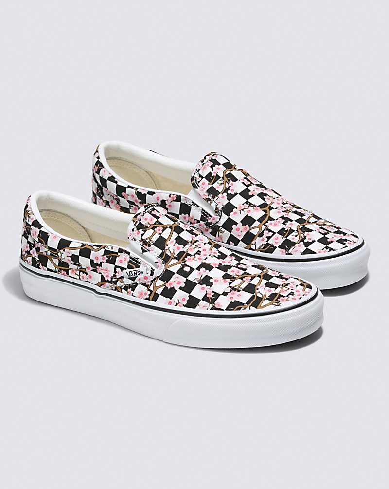 Vans Customs Cherry Blossom Checkerboard Slip-On Ayakkabı Erkek Renkli | Türkiye AIU316978