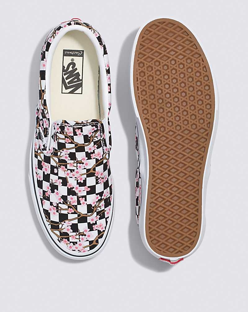 Vans Customs Cherry Blossom Checkerboard Slip-On Ayakkabı Erkek Renkli | Türkiye AIU316978