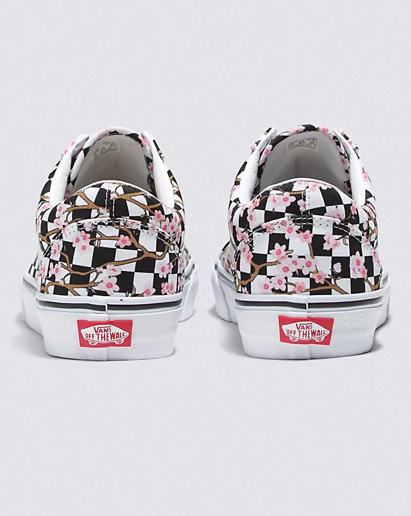 Vans Customs Cherry Blossom Checkerboard Old Skool Ayakkabı Erkek Renkli | Türkiye BLR608357