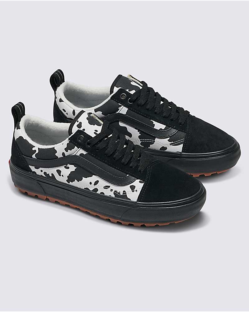 Vans Customs Cow Print Old Skool MTE-1 Ayakkabı Erkek Siyah Beyaz | Türkiye WFG156739