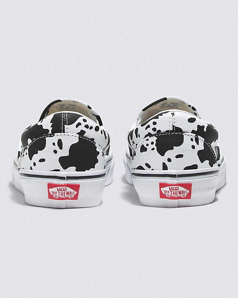 Vans Customs Cow Print Slip-On Ayakkabı Erkek Siyah Beyaz | Türkiye FDV394105