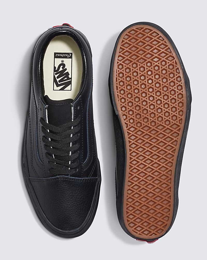 Vans Customs Elevated Deri Old Skool Ayakkabı Erkek Siyah | Türkiye VPI243518