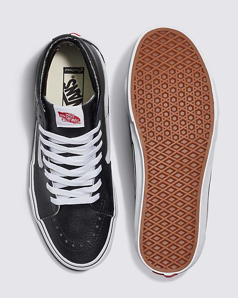 Vans Customs Elevated Deri Sk8-Hi Ayakkabı Erkek Siyah | Türkiye JKM650943