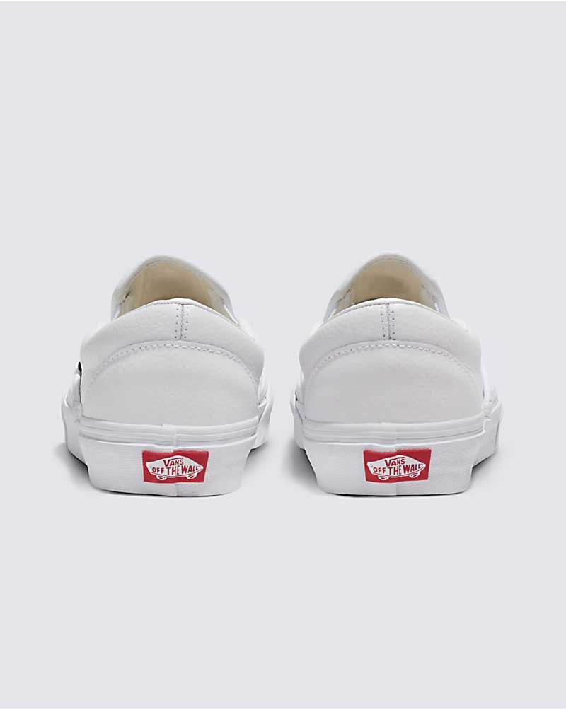 Vans Customs Elevated Deri Slip-On Ayakkabı Erkek Beyaz | Türkiye ZVF735826