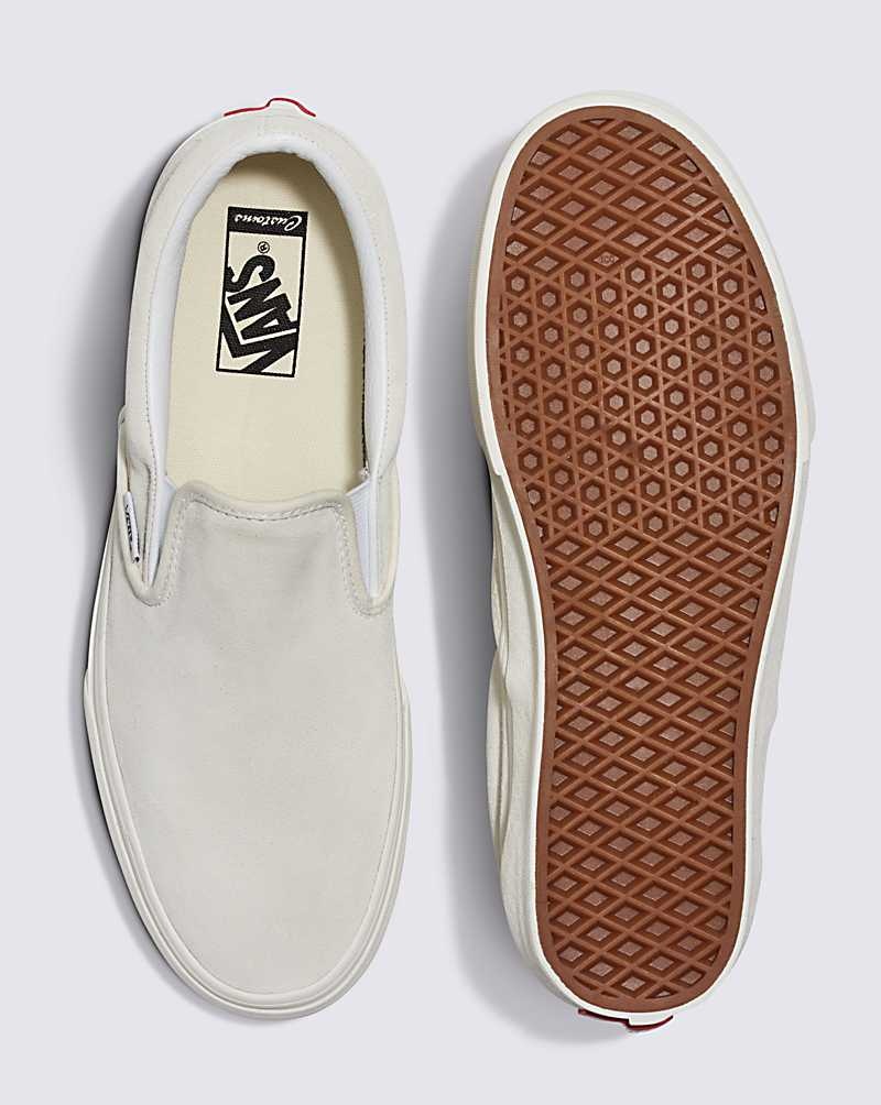 Vans Customs Elevated Marshmallow Süet Slip-On Ayakkabı Kadın Beyaz | Türkiye ZTX358716