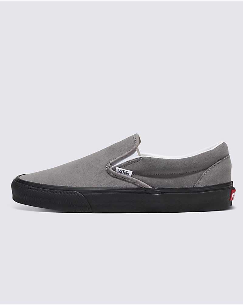 Vans Customs Elevated Süet Black Sole Slip-On Ayakkabı Kadın Gri | Türkiye OGT610782