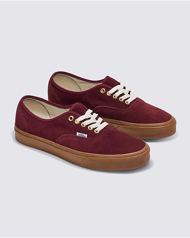 Vans Customs Elevated Süet Gum Sole Authentic Ayakkabı Erkek Bordo | Türkiye ADE428031