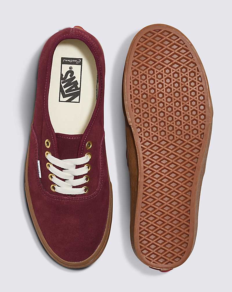 Vans Customs Elevated Süet Gum Sole Authentic Ayakkabı Erkek Bordo | Türkiye ADE428031