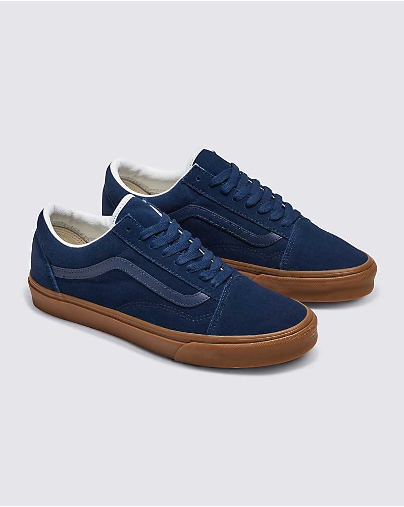 Vans Customs Elevated Süet Gum Sole Old Skool Ayakkabı Erkek Lacivert | Türkiye VZW925678