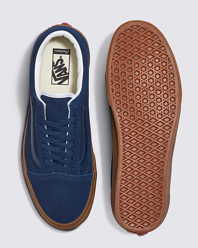 Vans Customs Elevated Süet Gum Sole Old Skool Ayakkabı Erkek Lacivert | Türkiye VZW925678