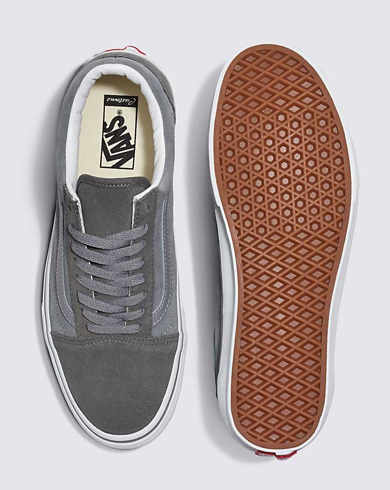 Vans Customs Elevated Süet Old Skool Ayakkabı Erkek Gri | Türkiye UCO093285