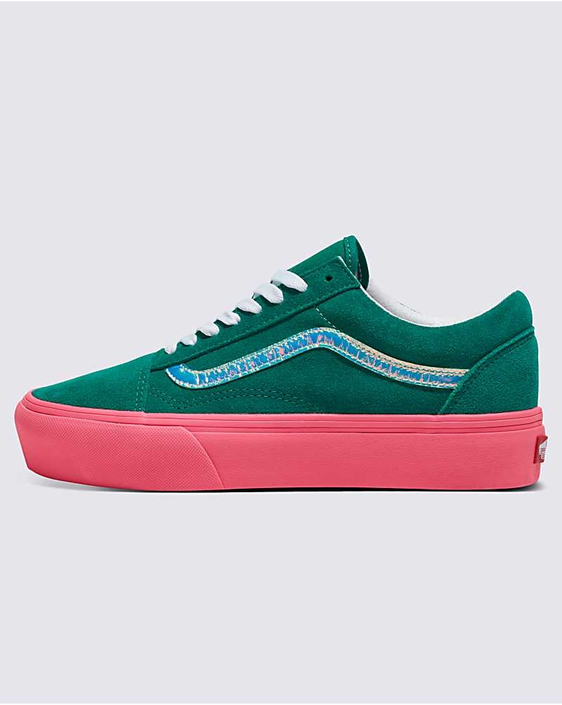 Vans Customs Elevated Ultramarin Süet Platform Old Skool Ayakkabı Erkek Yeşil | Türkiye MJO079236