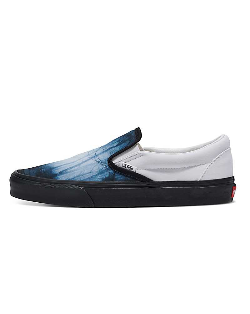 Vans Customs Image Library Creepy Woods Slip-On Ayakkabı Erkek Mavi Siyah Beyaz | Türkiye ZUC726819